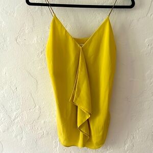 Rachel Zoe Yellow Tank with brass gold straps